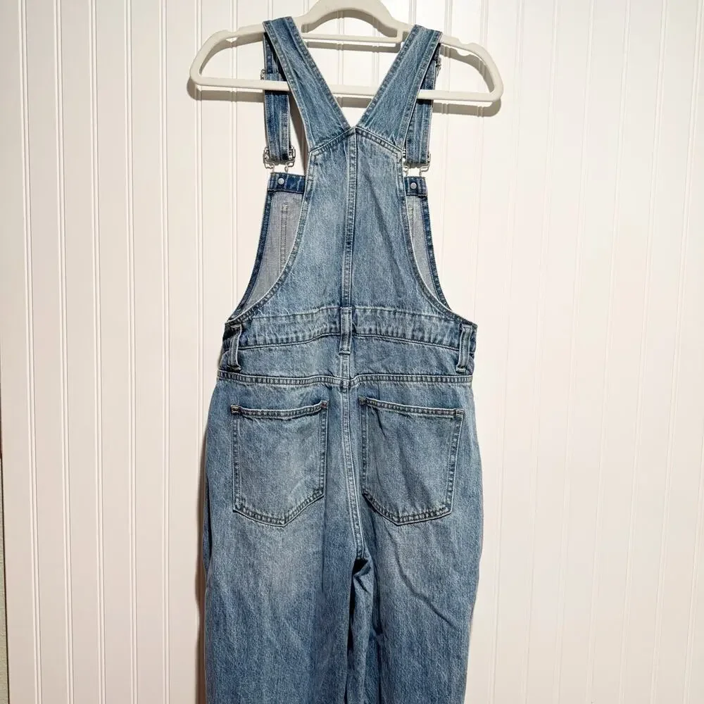 Madewell Denim Baggy Tapered Overalls Size Small - Picture 5 of 6